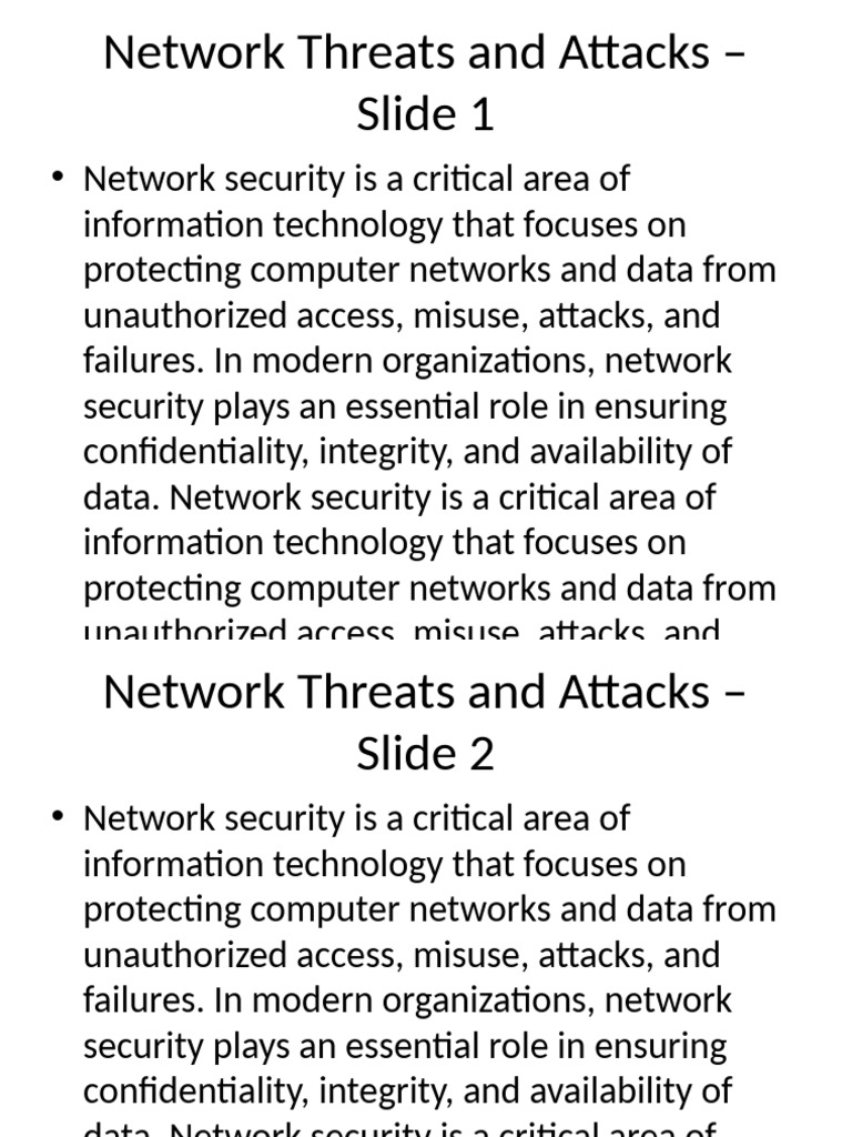 Network Security Unit2 Threats Attacks | PDF | Network Security | Security