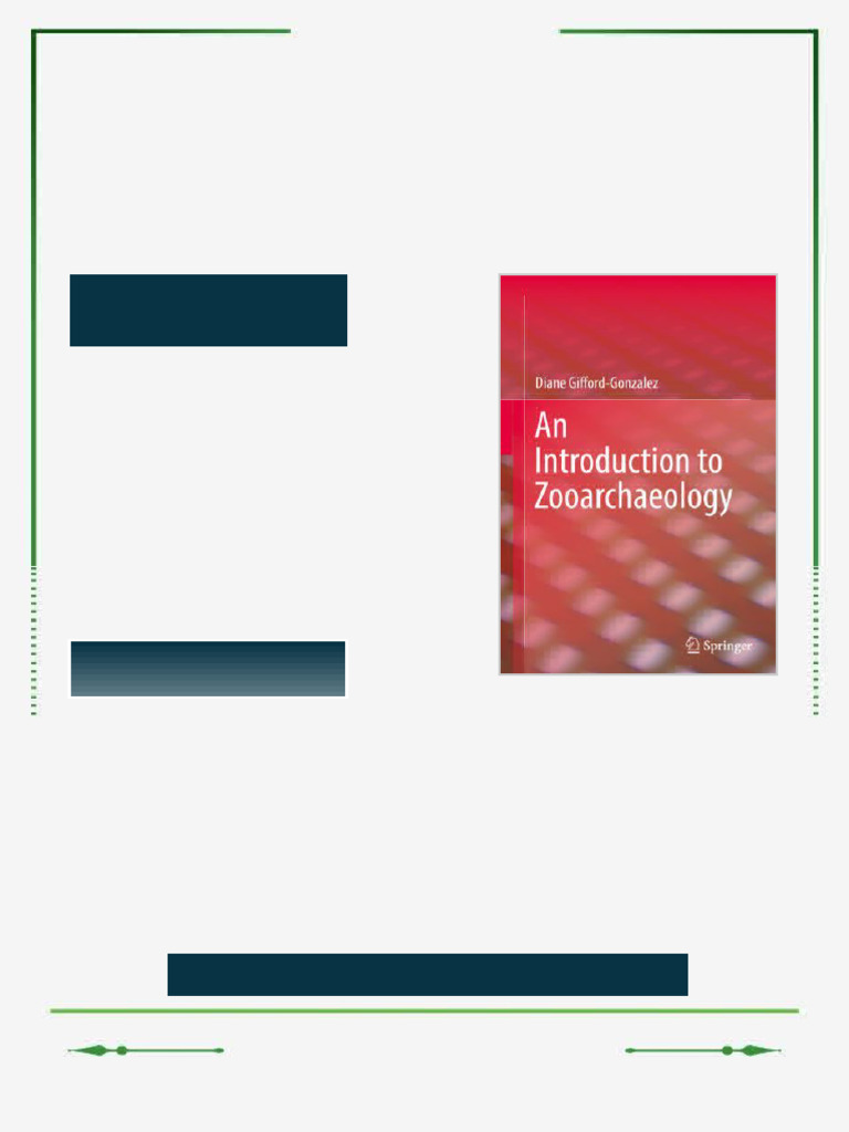An Introduction to Zooarchaeology Diane Gifford-Gonzalez eBook ready ...