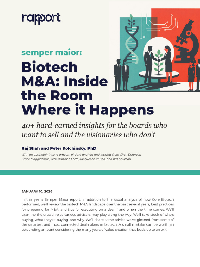 Biotech M&A Insights and Strategies | PDF | Mergers And Acquisitions ...