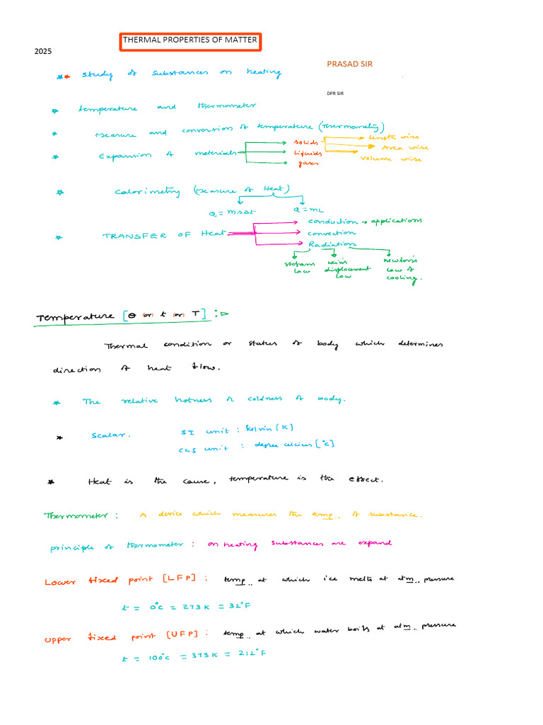 Thermal Properties of Matter Analysis | PDF