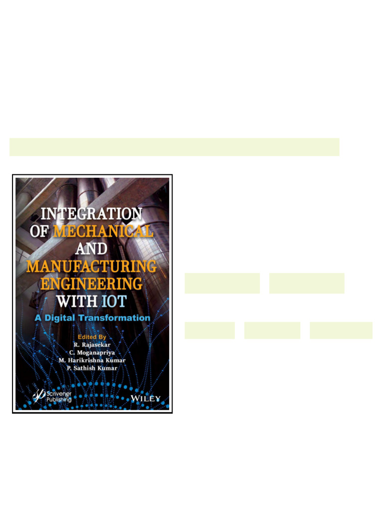 Integration of Mechanical and Manufacturing Engineering with IoT ebook ...