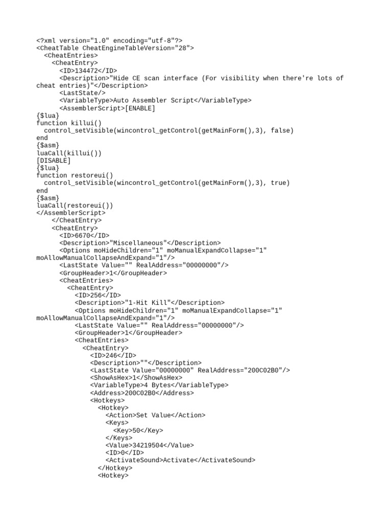 Cheat Engine Auto Assembler Scripts | PDF | Three Kingdoms