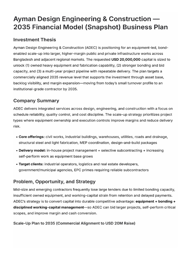 Financial Model | PDF