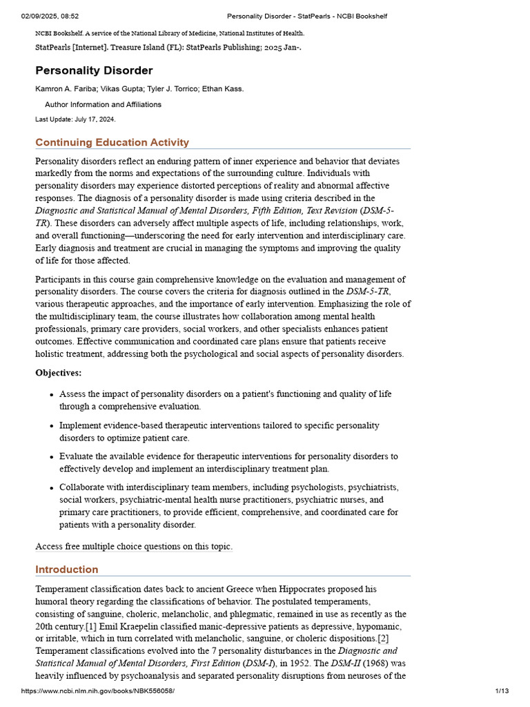 Understanding Personality Disorders | PDF | Personality Disorder ...