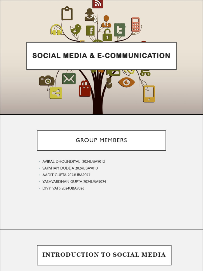 Social Media and E-Communication Overview | PDF | Popular Culture ...