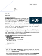 Replik Terkait Gugatan PMH Pada Tender Di Dinas PU Kab. Minahasa Utara APBD 2011