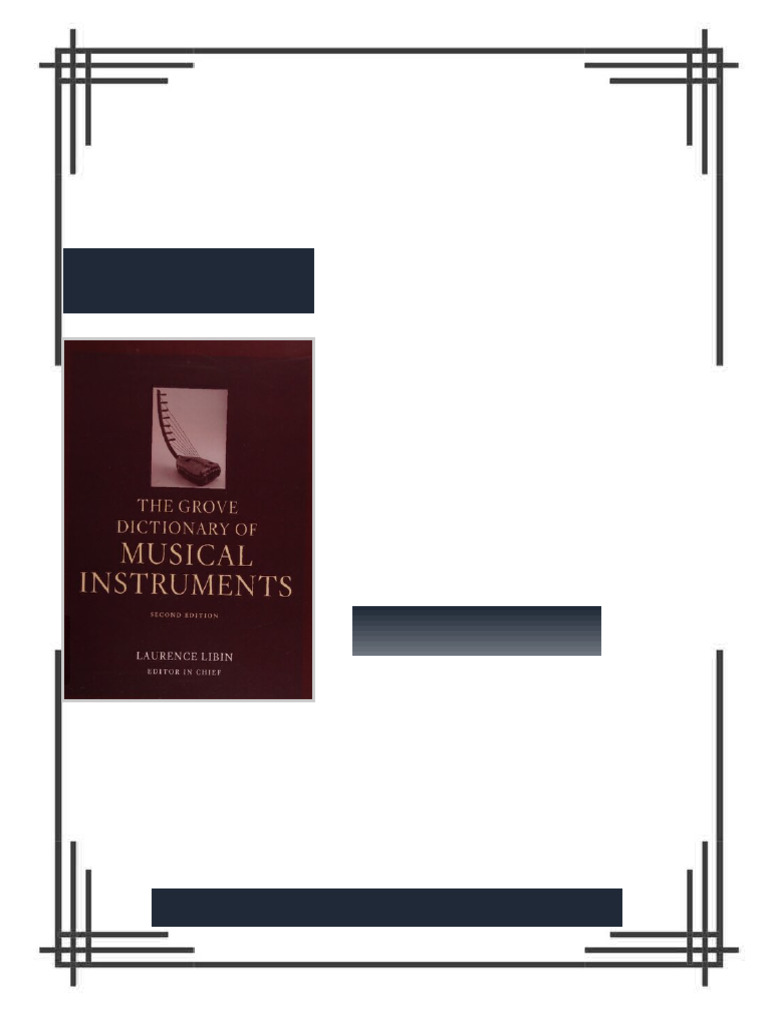 The Grove dictionary of musical instruments Vol 4 Pabarrung Tiama 2nd ...