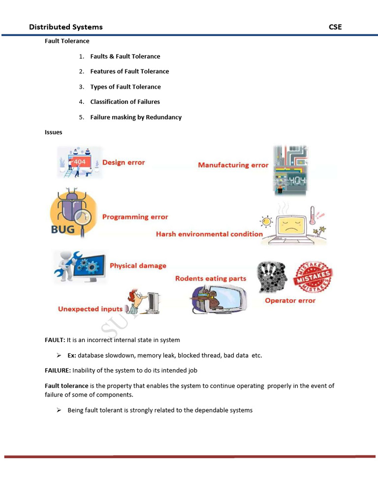 Fault Tolerance in Distributed Systems | PDF | Transmission Control ...