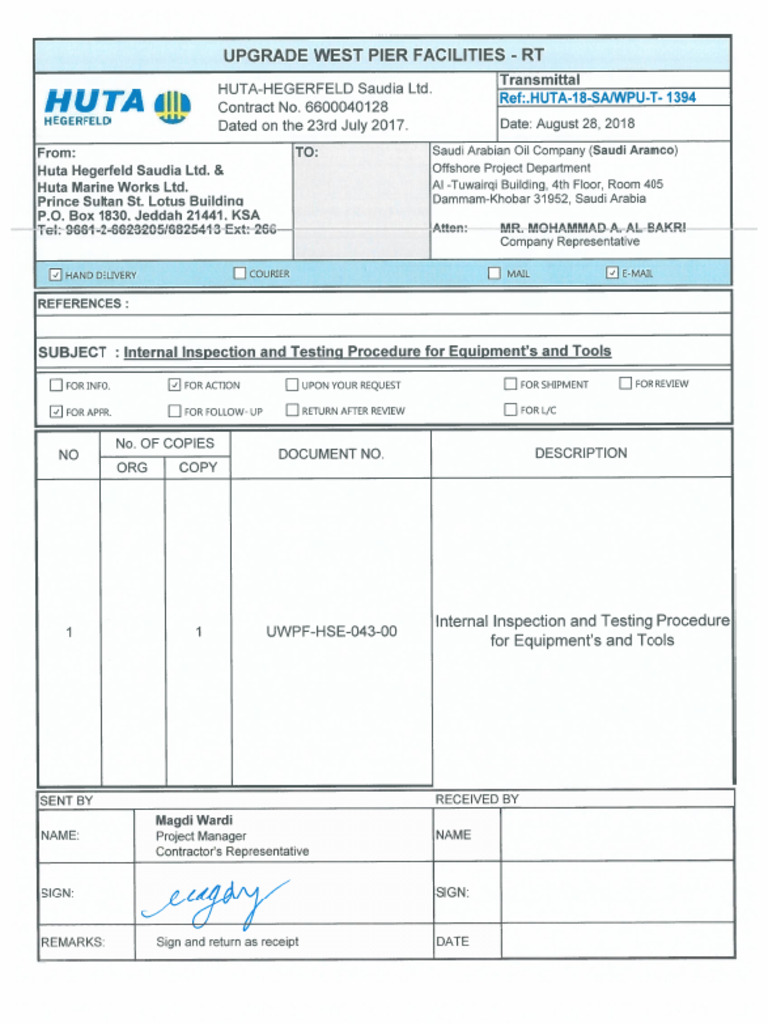 Equipment Inspection Procedure Guide | PDF | Safety