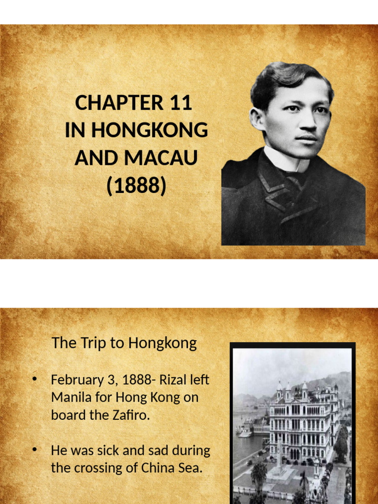 Rizal's Journey to Hong Kong and Macau | PDF | Macau