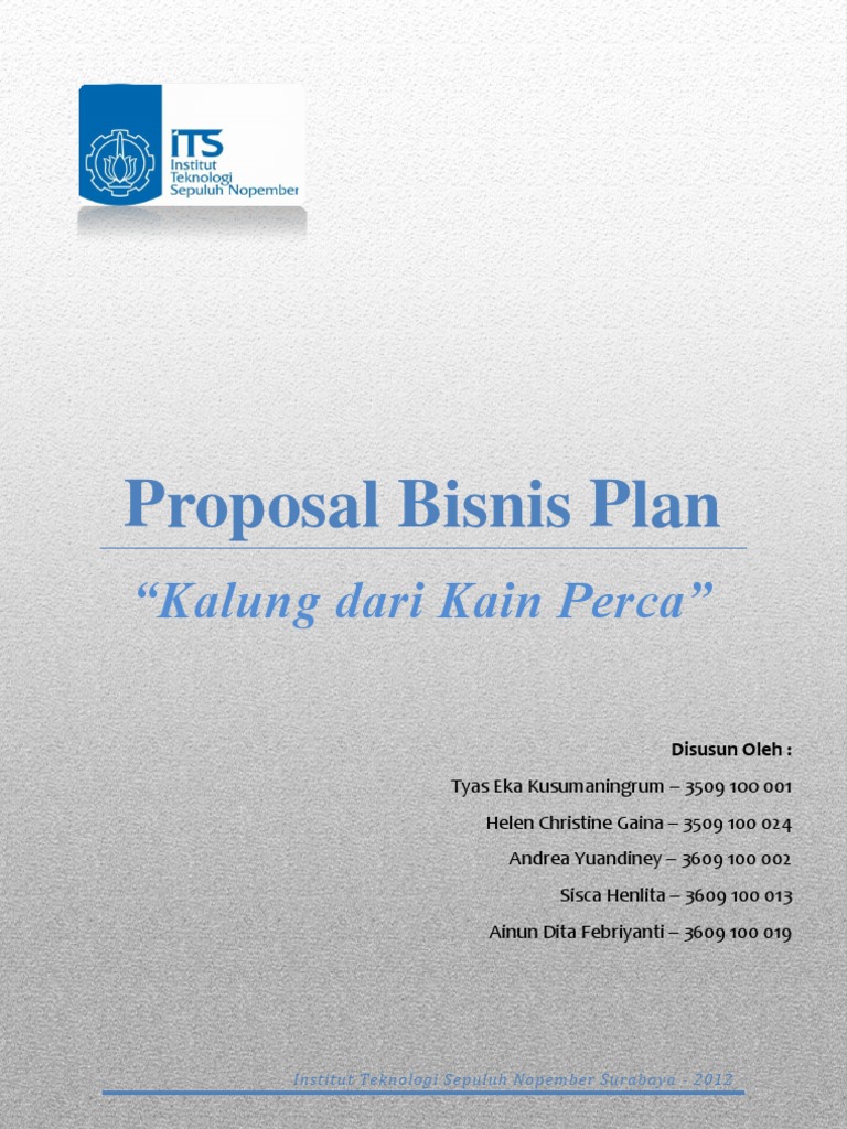 Proposal Bisnis Plan  PDF