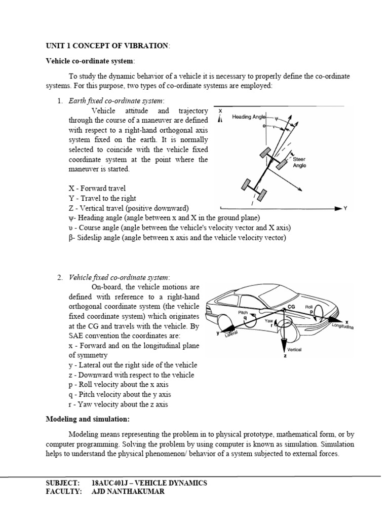 Vehicle Dynamics and Vibration Analysis | PDF | Oscillation | Damping