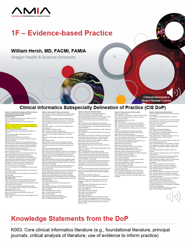 Evidence-Based Clinical Informatics Guide | PDF | Evidence Based ...