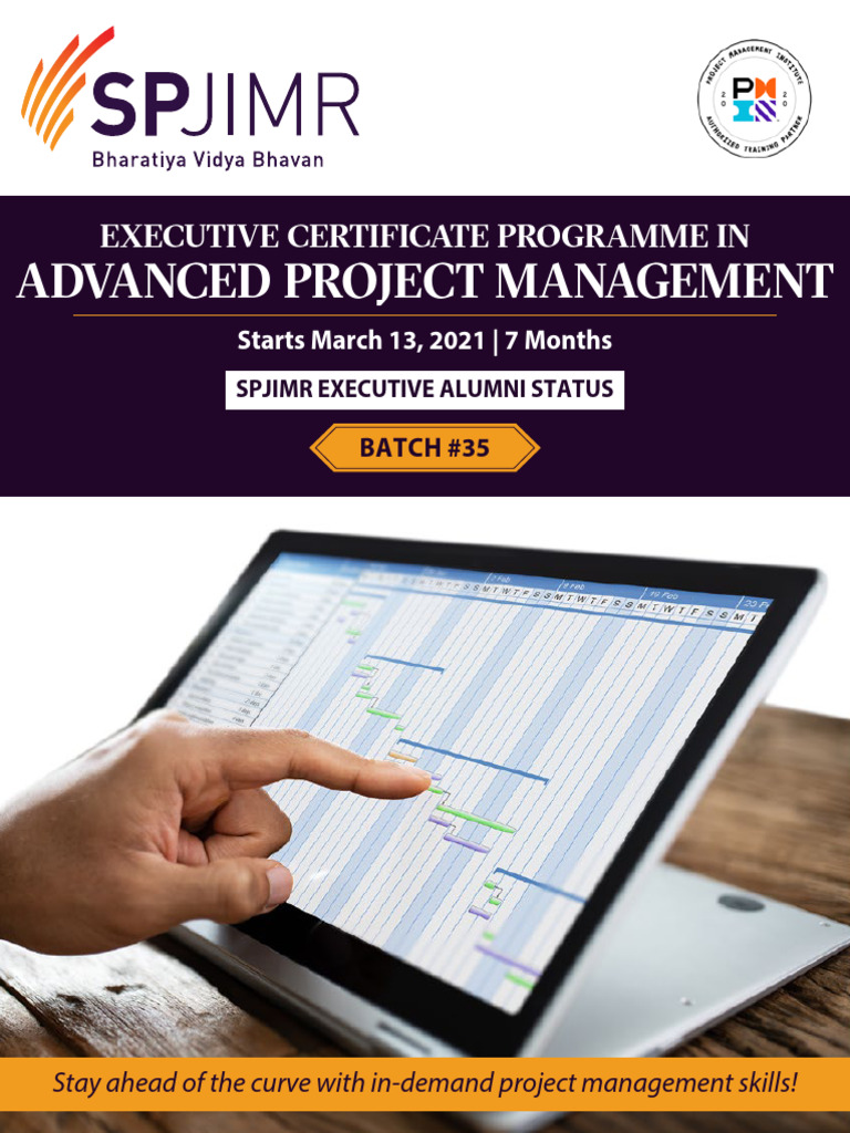 Advanced Project Management Certificate | PDF | Project Management | Laptop