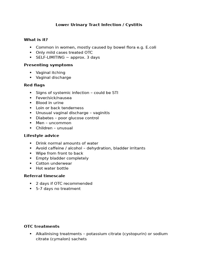 Understanding Lower Urinary Tract Infections | PDF