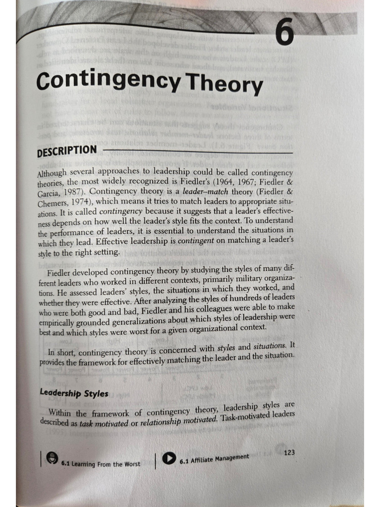 Contingency Theory | PDF