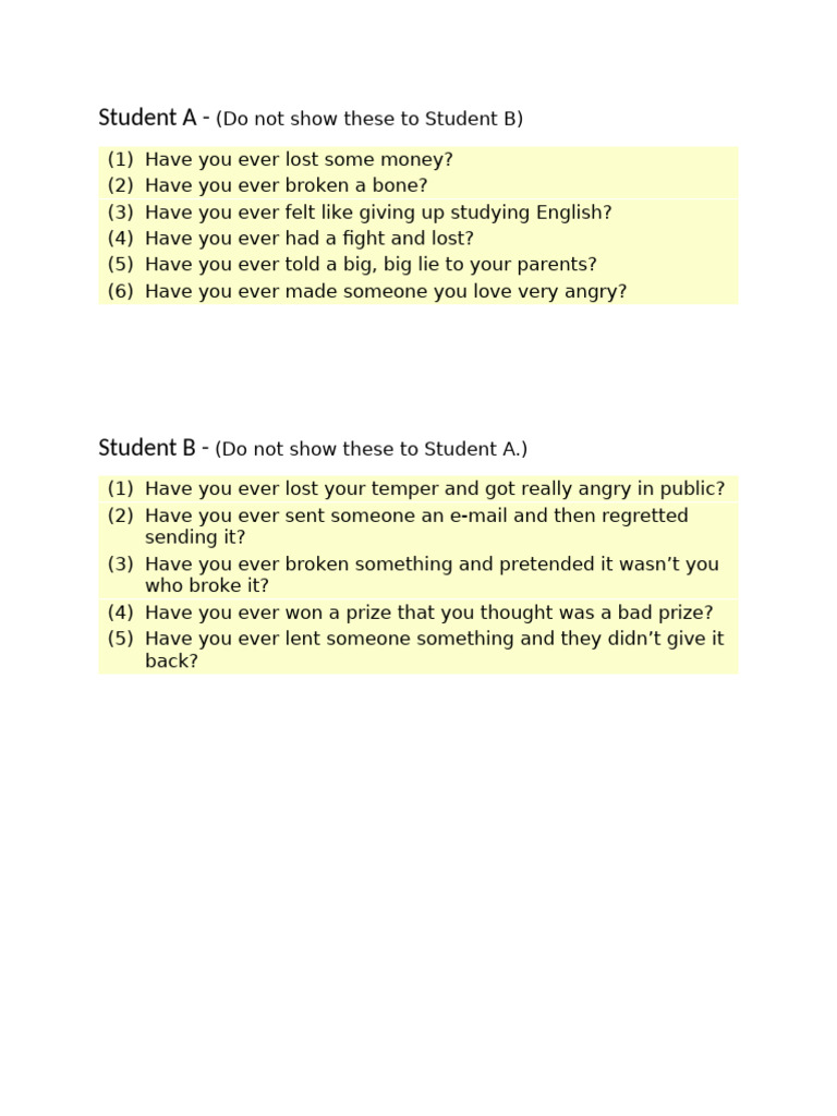 Thought-Provoking Questions for Students | PDF
