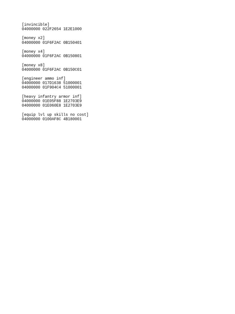 Game Cheat Codes and Hacks Guide | PDF