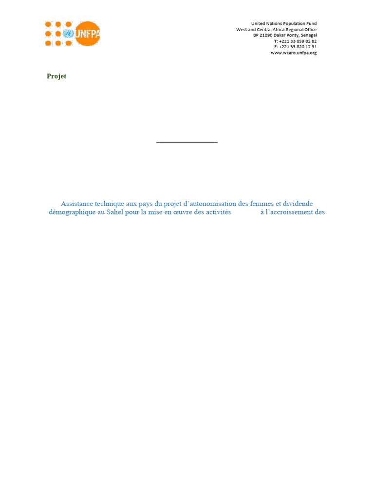 Autonomisation des Femmes au Sahel | PDF | Afrique de l'Ouest | Marché ...