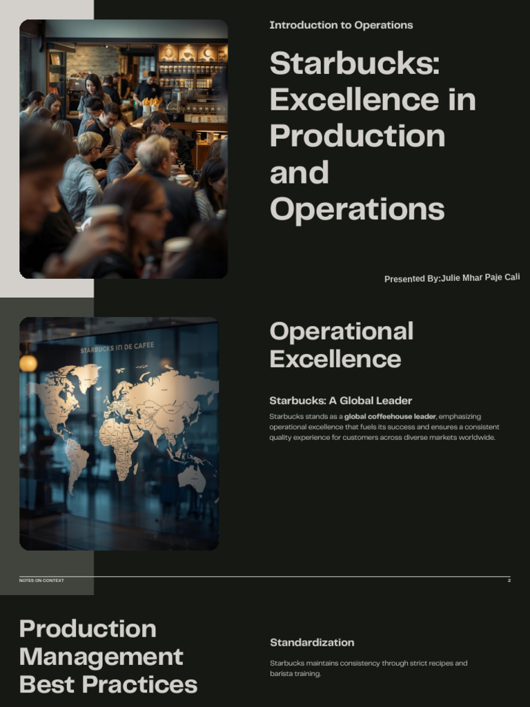 Starbucks Operational Excellence Insights | PDF | Starbucks | Coffee