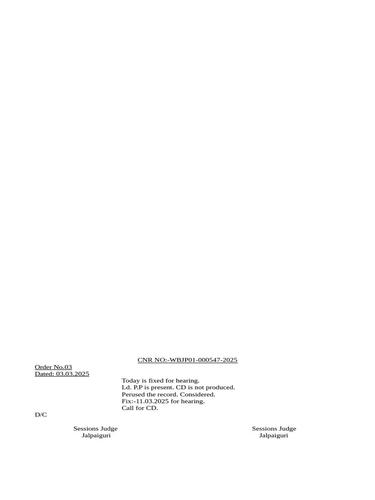 Hearing Order for Case WBJP01-000547 | PDF