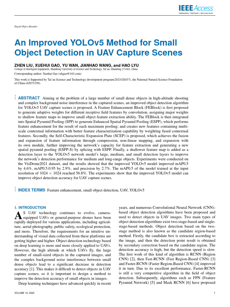 Enhanced YOLOv5 for Small Object Detection | PDF | Deep Learning ...