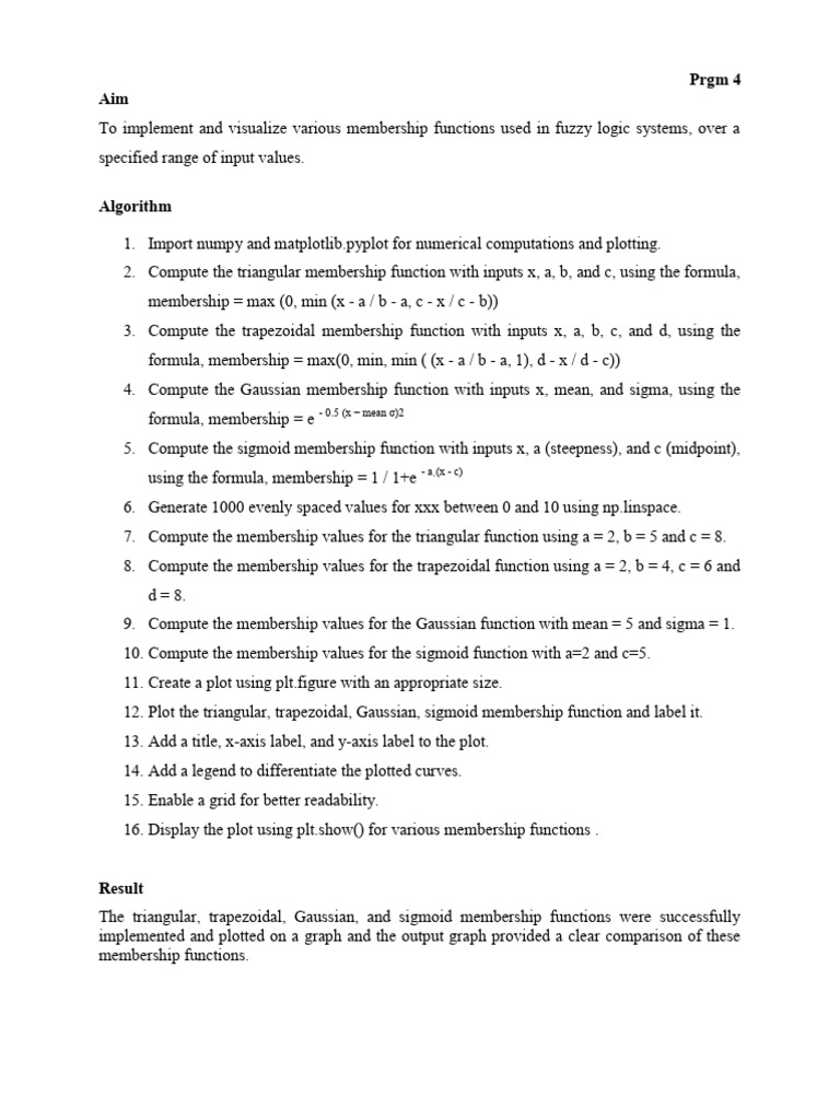 Fuzzy Logic Membership Functions Visualization | PDF | Mathematical ...