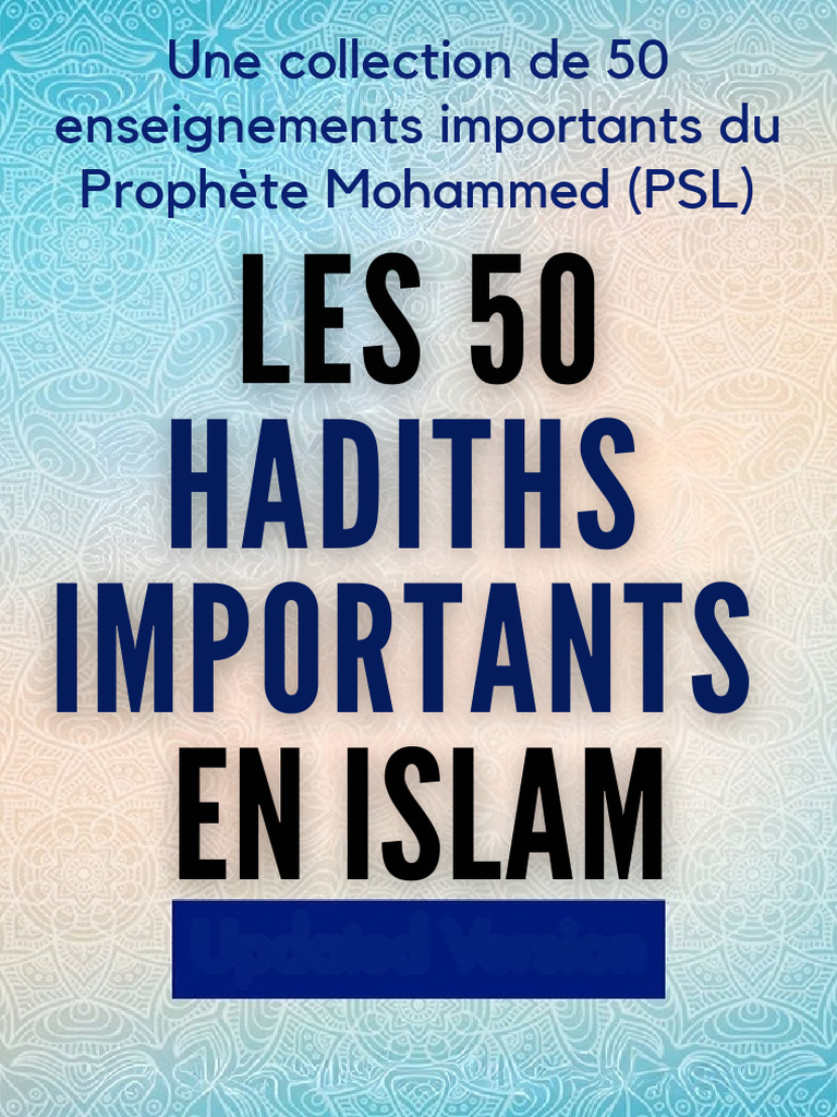 50 Hadiths Essentiels en Islam | PDF | Hadîth | Mahomet