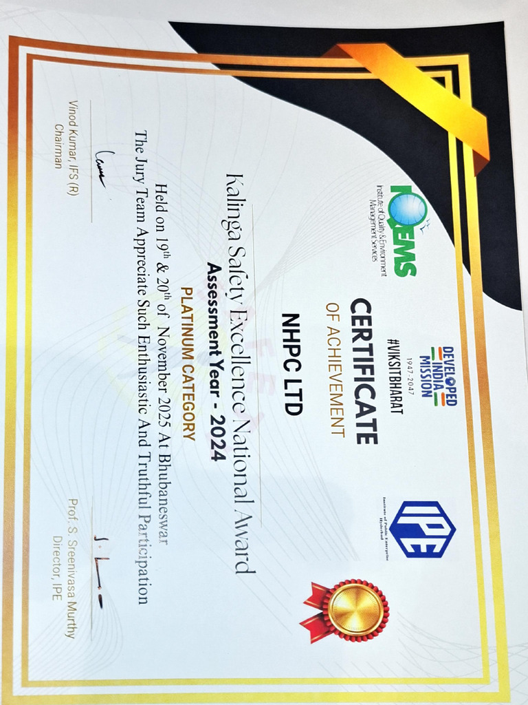 Ksena 2025 Platinum Awardee NHPC Ltd. | PDF