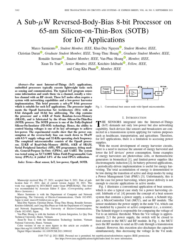 2021.09-A Sub - W Reversed-Body-Bias 8-Bit Processor On 65-nm Silicon ...