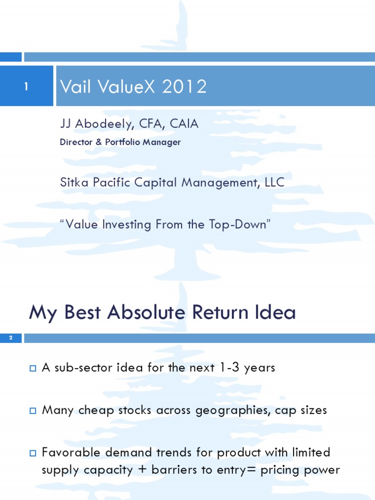 Vail ValueX Presentation Public | PDF