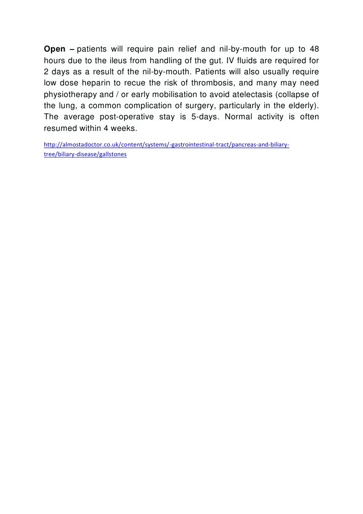 Open Surgery - Post Operation | PDF