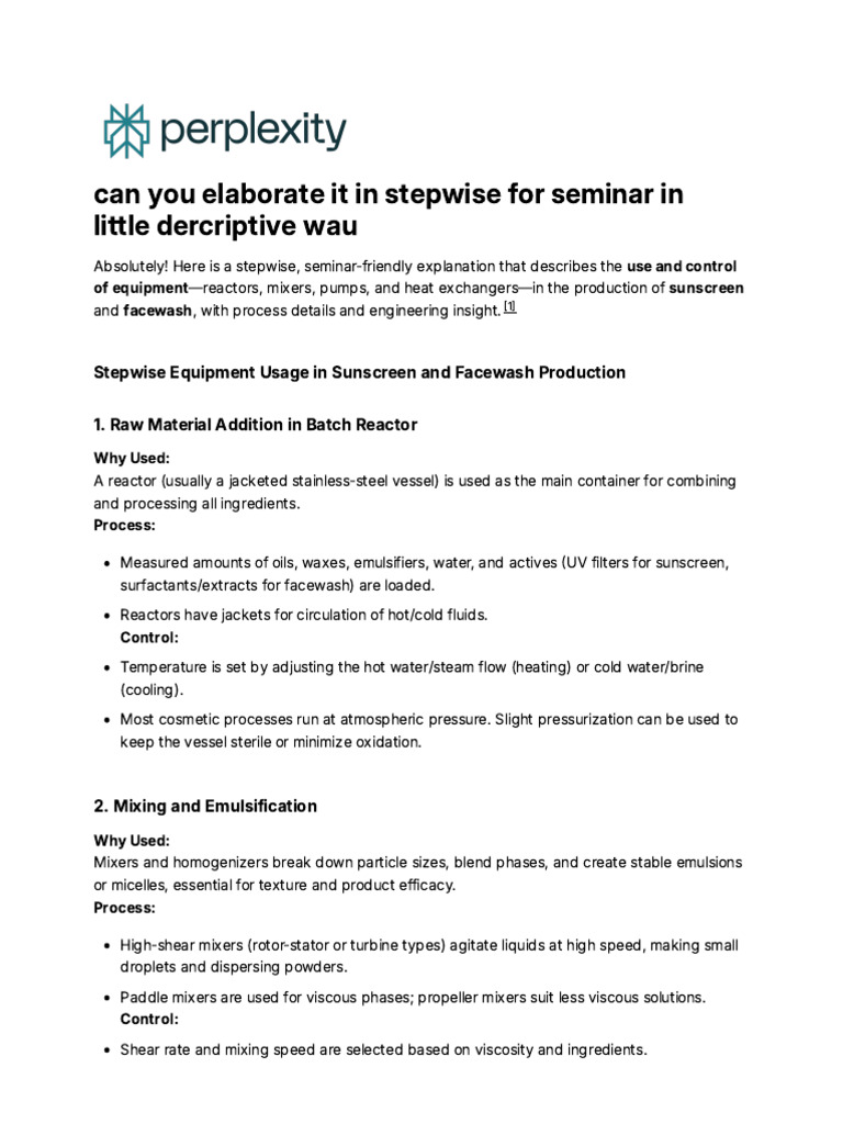 Can You Elaborate It in Stepwise For Seminar in Li | PDF | Emulsion ...