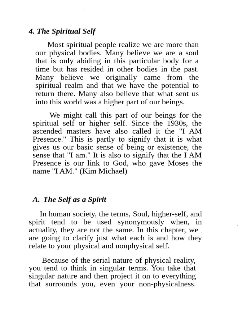 Understanding the Spiritual Self | PDF | Baptism | Eucharist