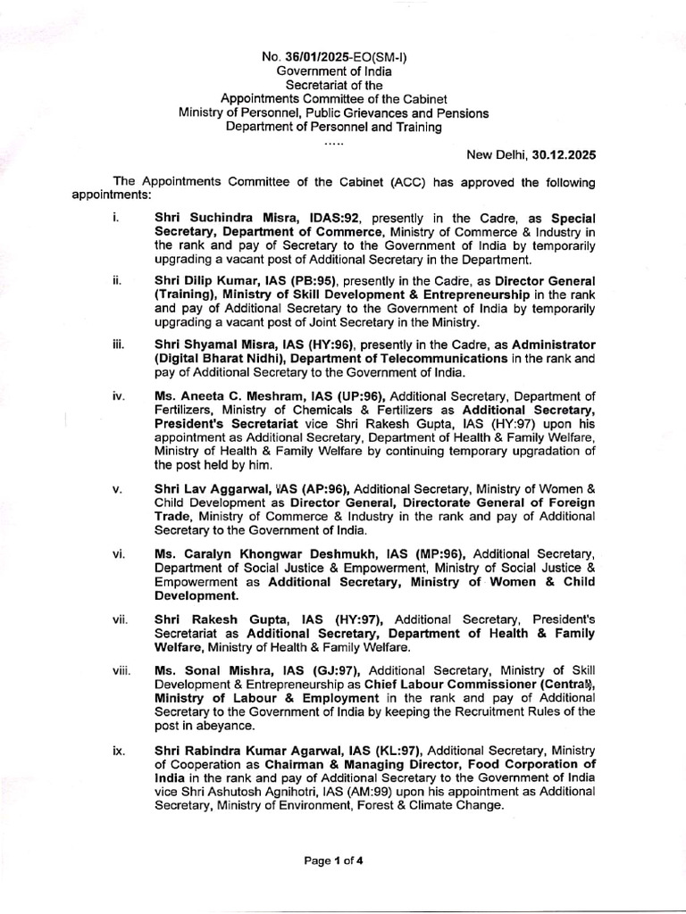 FCI, CMD Sir Order | PDF
