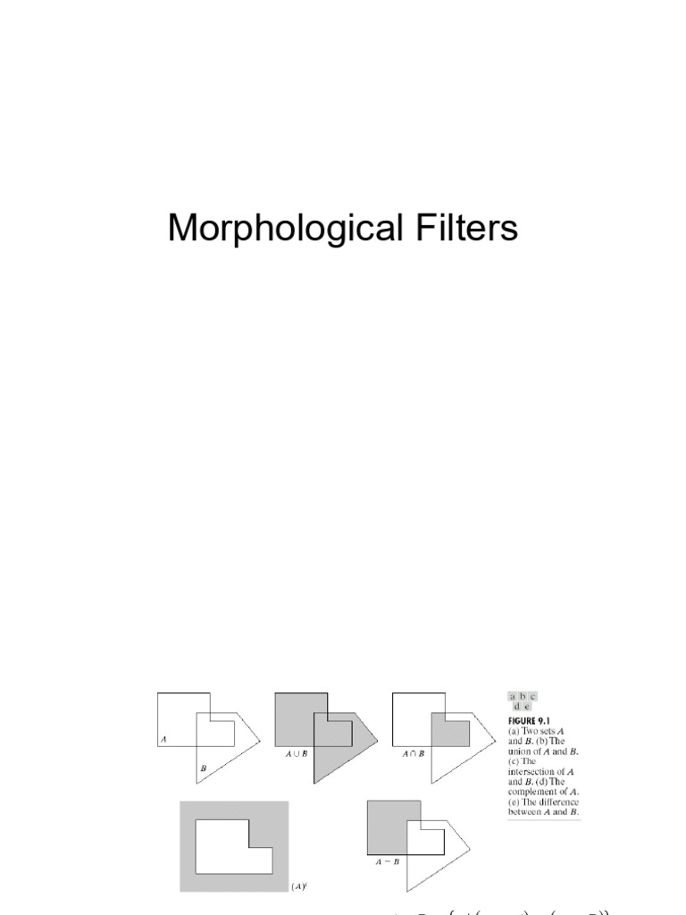 Morphological Filters | PDF