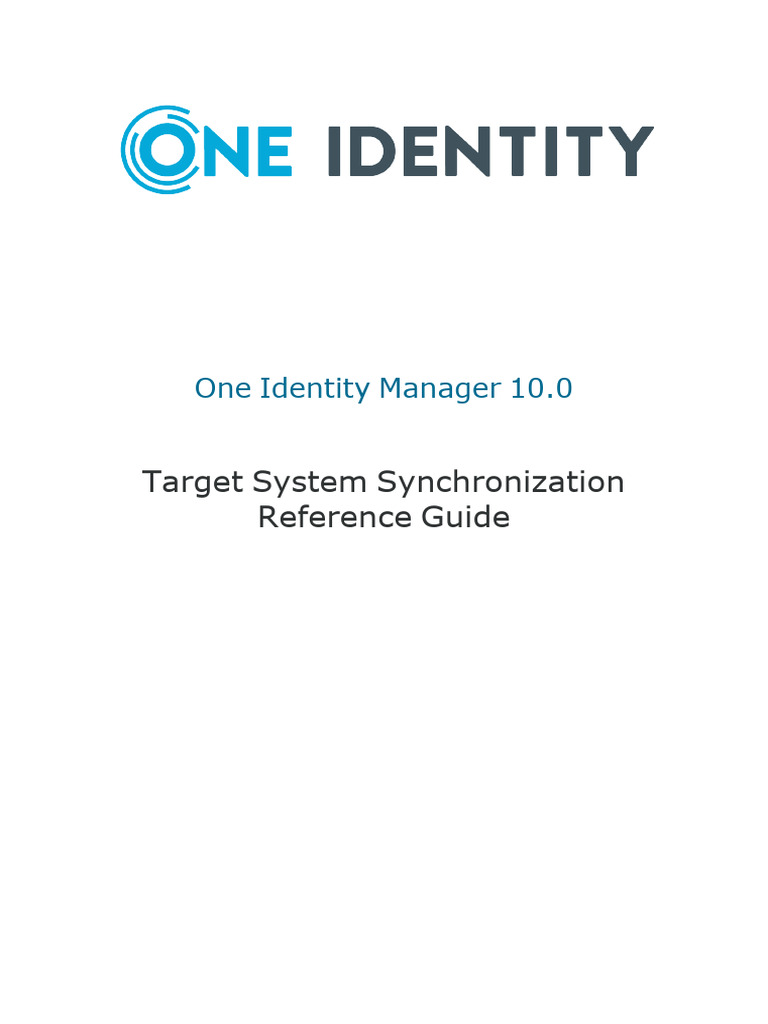 One Identity Manager Sync Guide 10.0 | PDF | Databases | Icon (Computing)