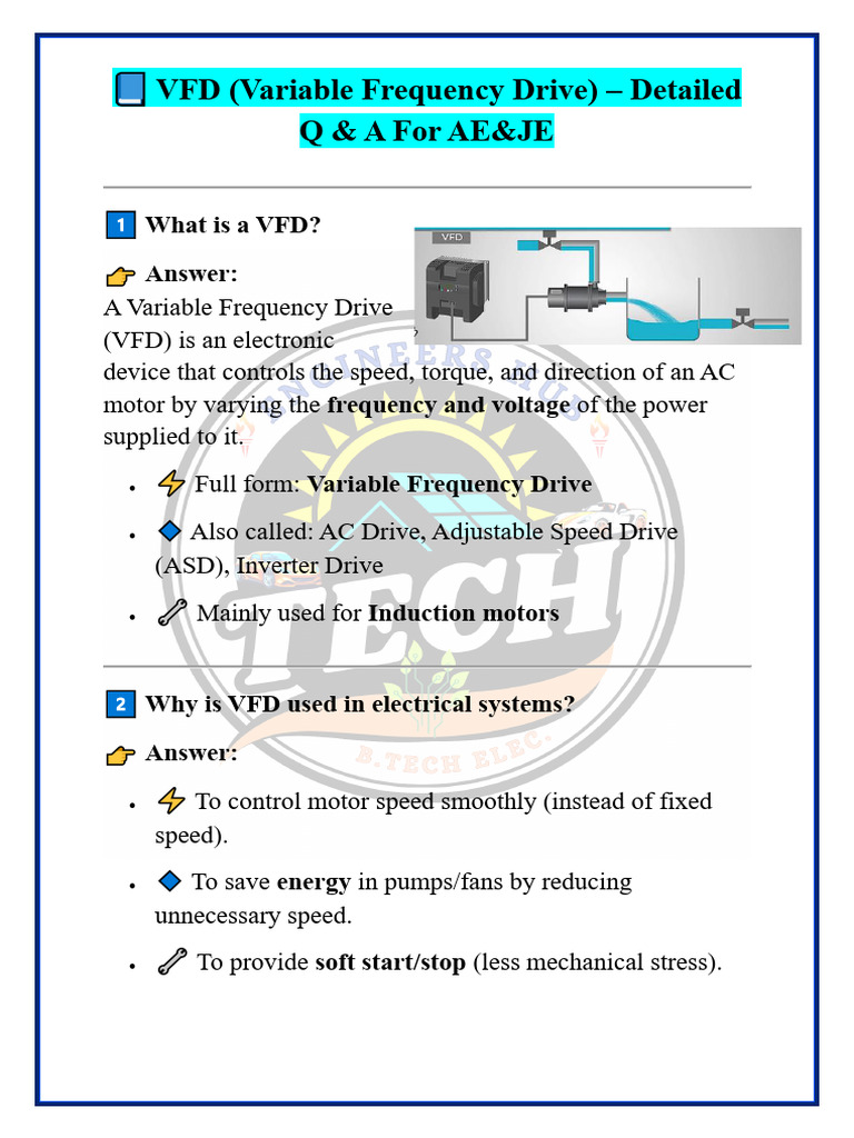 Understanding Variable Frequency Drives | PDF | Electric Motor | Power ...
