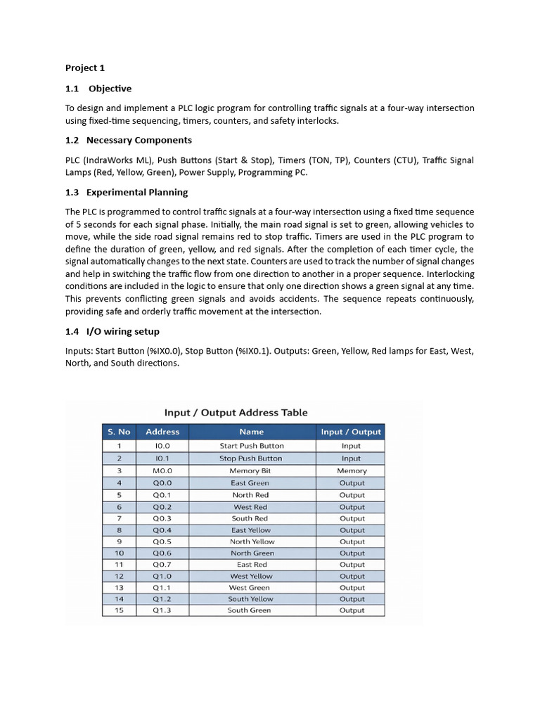 PLC Traffic Signal Control System | PDF | Traffic Light | Programmable ...