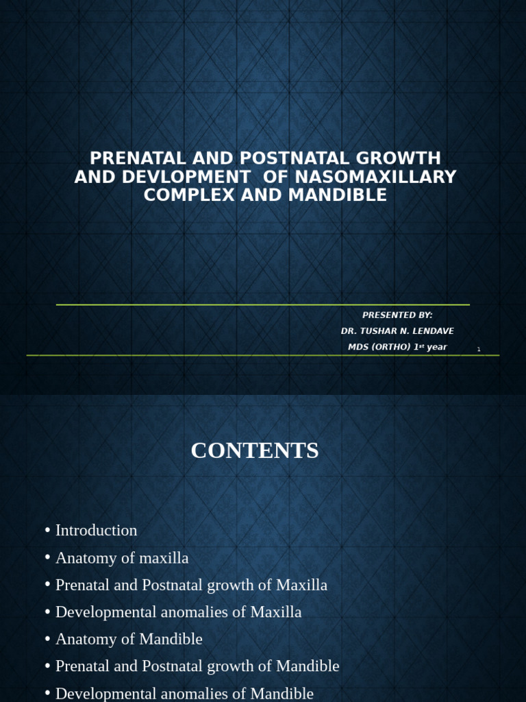 Prenatal and Postnatal Growth of Nasomaxillary Complex and | PDF ...