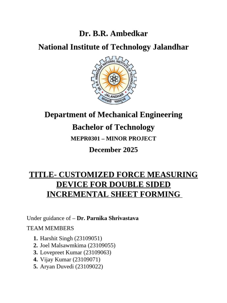 Customized Force Measuring Device for DSIF | PDF | Stress (Mechanics ...