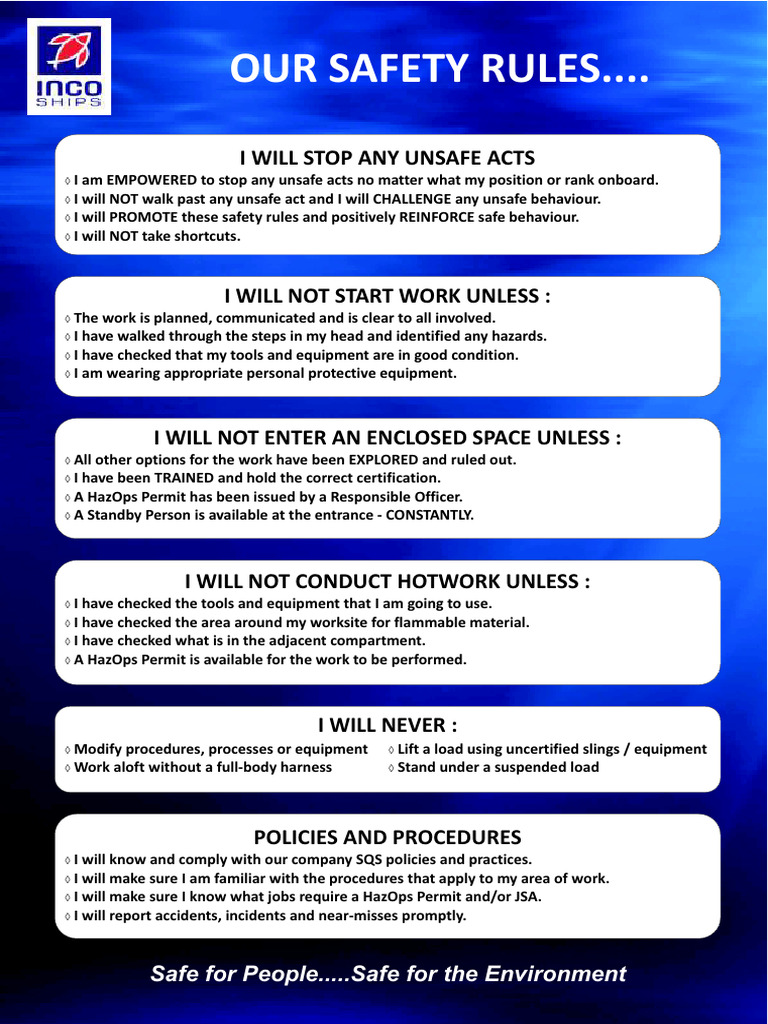 Safety Rules and Procedures Guide | PDF