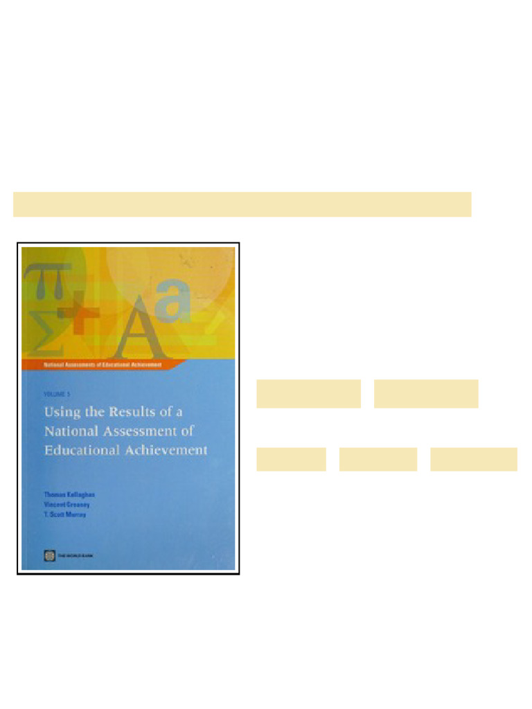 Using the results of a national assessment of educational achievement ...