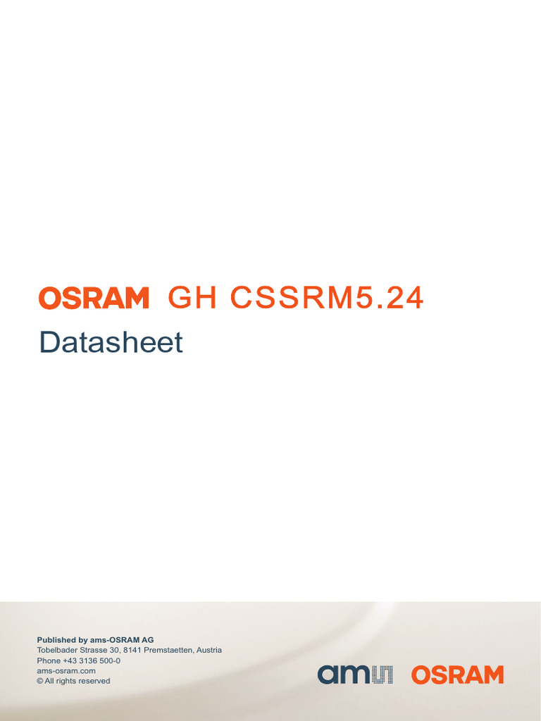 GH CSSRM5.24 Hyper Red LED Datasheet | PDF