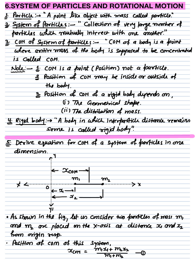 System of Particles and Rotational Motion | PDF | Rotation Around A ...