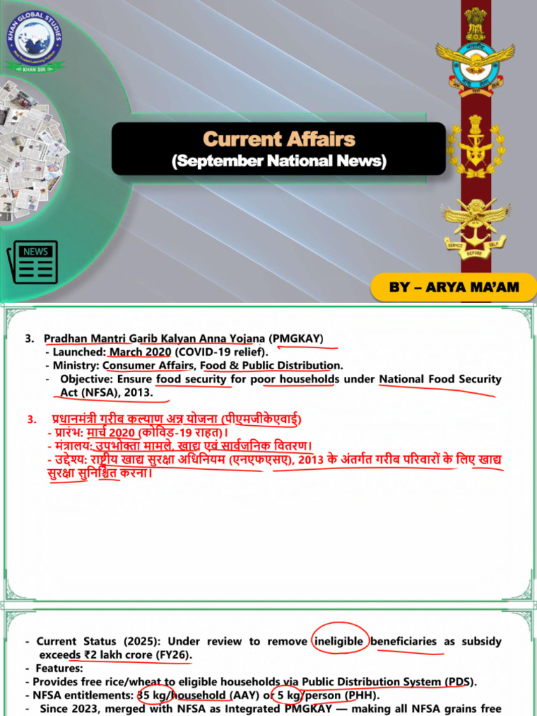 Monthly Current Affairs September 2025 Defence Current Affairs 2025 | PDF