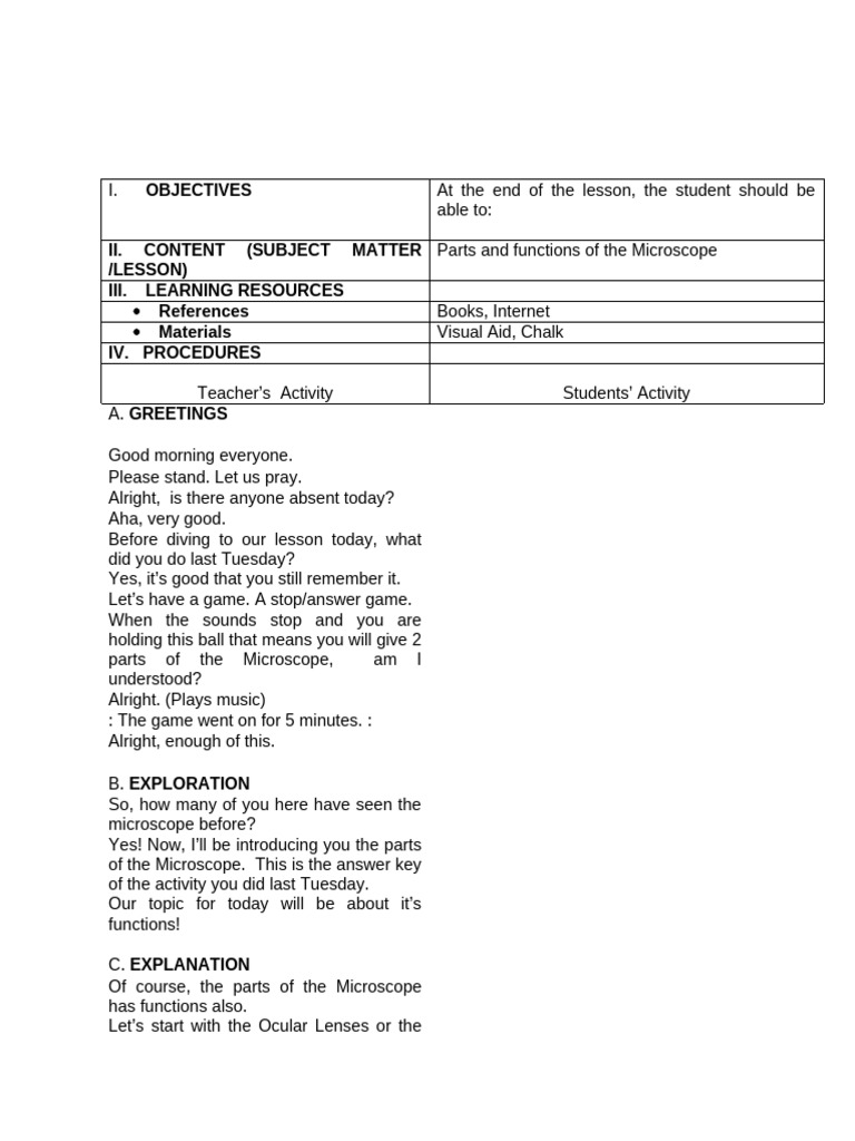 Grade 7 lessonplanhehe_010752 | PDF | Lenses | Electromagnetic Radiation