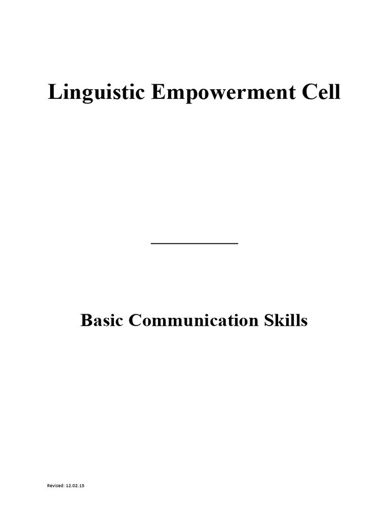 Basic Communication Skills | PDF | English Language | Reading Comprehension