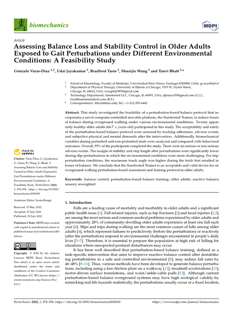 Balance and Stability in Older Adults | PDF | Balance (Ability ...