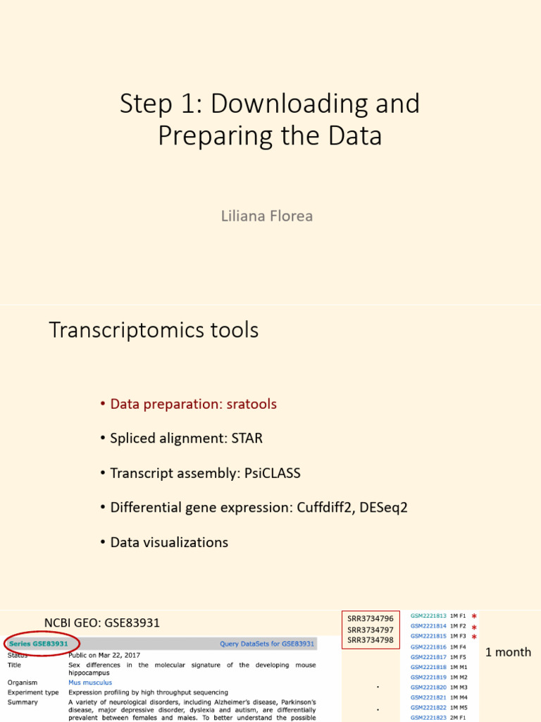 Transcriptomics Data Preparation Guide | PDF